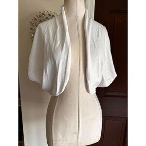 Grace Elements off white 3/4 dolman sleeve open cardigan shrug M